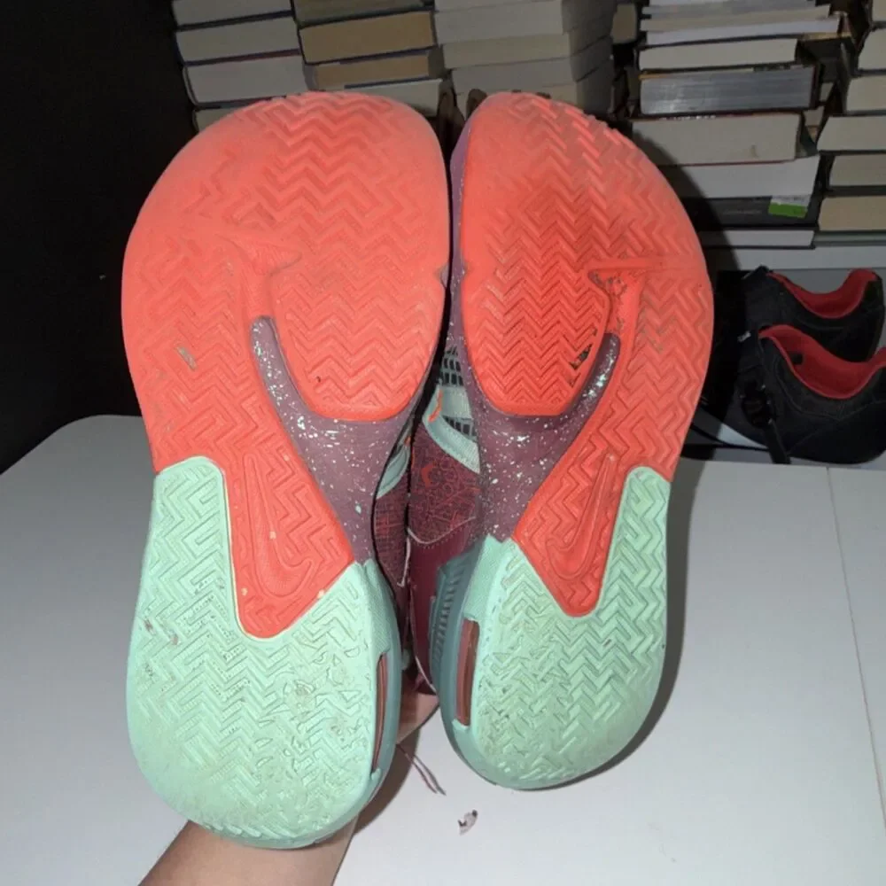 Nike LeBron Witness 7 FB8976-600 Sneakers Burgundy Orange Kids US 4.5Y